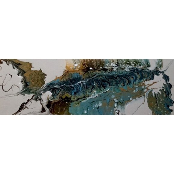 Original Acrylic Modern Abstract Landscape 12 x 24 - Picture 6 of 12